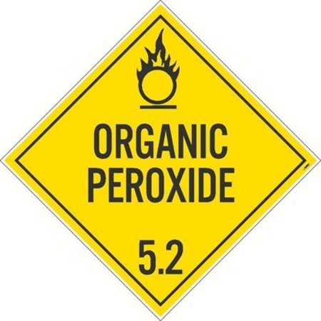 NMC Organic Peroxide Placard, Pk100 DL15TB100